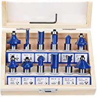 HSEAMALL 12 PCS vástago de 1-2  12.7mm Juego de brocas con punta de carburo de tungsteno para puertas- mesas- estantes…